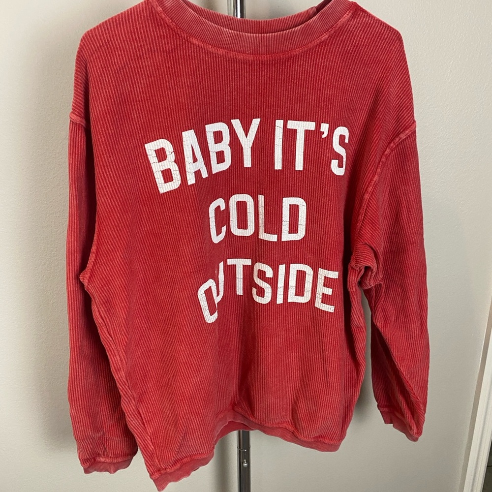 Pink Lily Baby it’s cold outside sweater